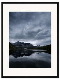 Gerahmter Kunstdruck Schwarzsee in Wallis, Schweiz