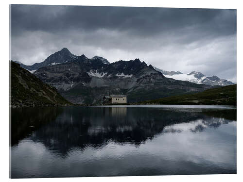 Tableau en verre acrylique Rive du lac Noir, Suisse