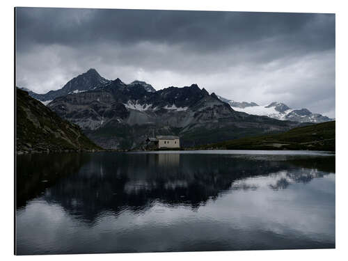 Tableau en aluminium Rive du lac Noir, Suisse