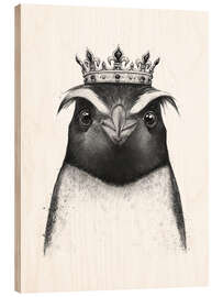 Wood print The King Penguin