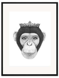 Gerahmter Kunstdruck Affenkönigin