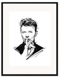 Inramat konsttryck David Bowie