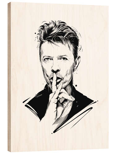 Hout print David Bowie