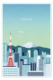 Wandbild  Tokyo Illustration - Katinka Reinke