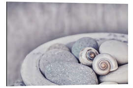 Aluminium print Zen - stones and shells