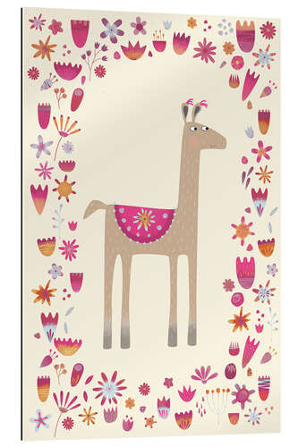 Galleriprint Llama with Flowers