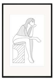 Gerahmter Kunstdruck Die Denkende