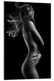 Gallery print Female nude with blowing hair