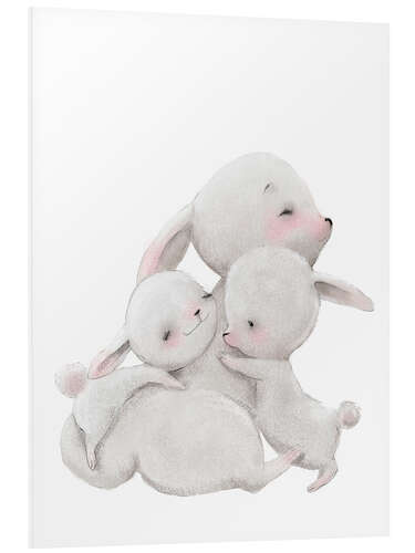 Foam board print Cuddly Bunnies