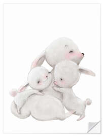 Wall sticker Cuddly Bunnies - Eve Farb