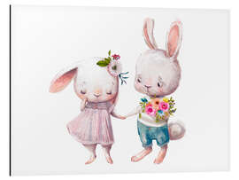 Magnettafel Verliebte Häschen