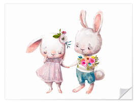 Wall sticker Loved bunnies - Eve Farb