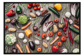 Gerahmter Kunstdruck Heute kommt Gemüse auf den Tisch