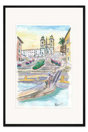 Gerahmter Kunstdruck Piazza di Spagna, Rom