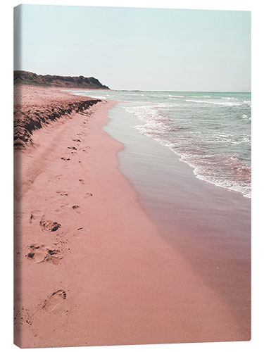 Leinwandbild Spuren im Sand