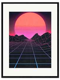 Ingelijste kunstdruk Digital Landscape II