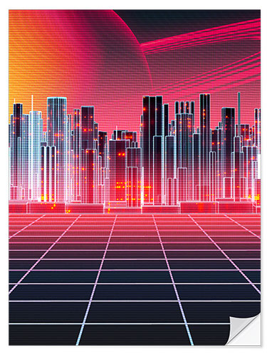 Wall sticker Digital Cityscape III