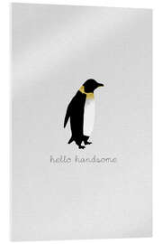 Quadro em acrílico Hello Handsome - conjunto de pinguim