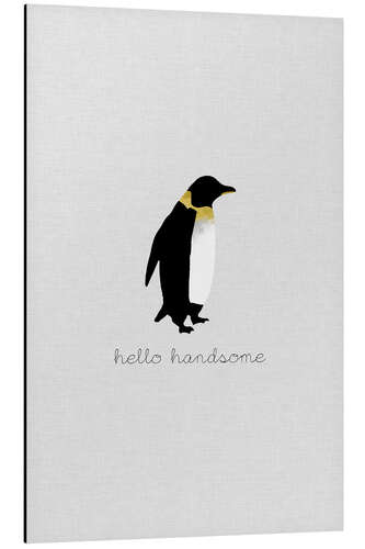 Tableau en aluminium Hello handsome - Pingouin