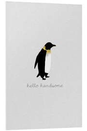 Quadro em PVC Hello Handsome - conjunto de pinguim