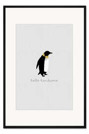 Gerahmter Kunstdruck Hello Handsome - Pinguin Set