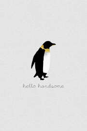 Magnettafel Hello Handsome - Pinguin Set