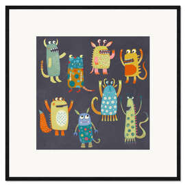 Framed art print Monster Party