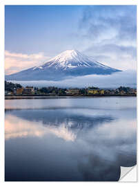 Muursticker Mount Fuji im Winter