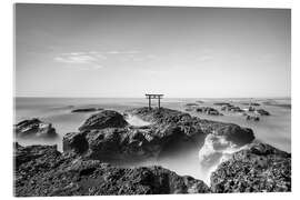 Stampa su vetro acrilico Torii sul mare