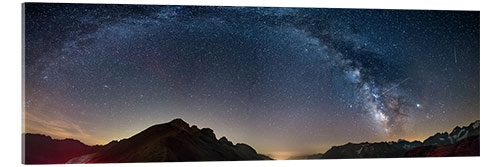 Acrylic print The Milky Way over the French Alps