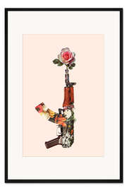 Gerahmter Kunstdruck Make art, not war