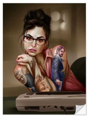 Wandsticker Office Girl