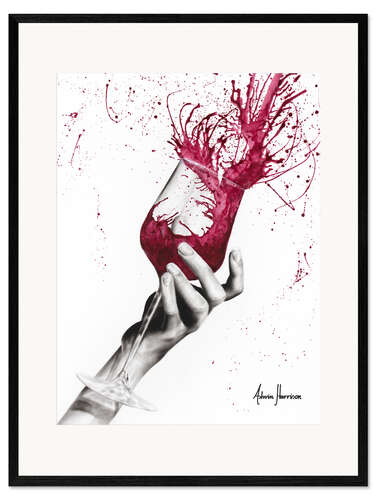 Impressão artística com moldura Wine Twirl