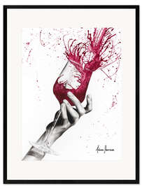 Inramat konsttryck Wine Twirl