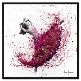 Gerahmter Kunstdruck Nachttanz in Magenta