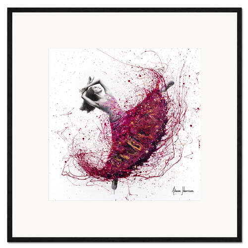 Gerahmter Kunstdruck Nachttanz in Magenta