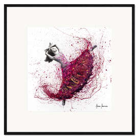 Impression artistique encadrée Danse nocturne magenta