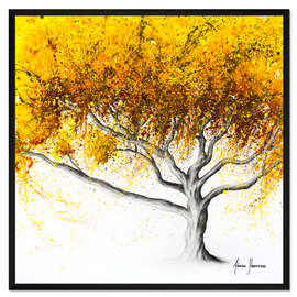 Gerahmter Kunstdruck Goldener Feuerbaum