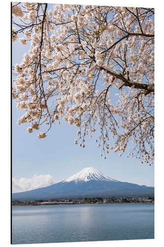 Alumiinitaulu Mount Fuji behind Lake Kawaguchiko III