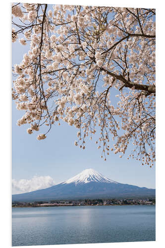 Tableau en PVC Mount Fuji behind Lake Kawaguchiko III