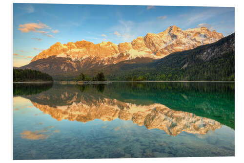 PVC print Alpenglow at the Eibsee