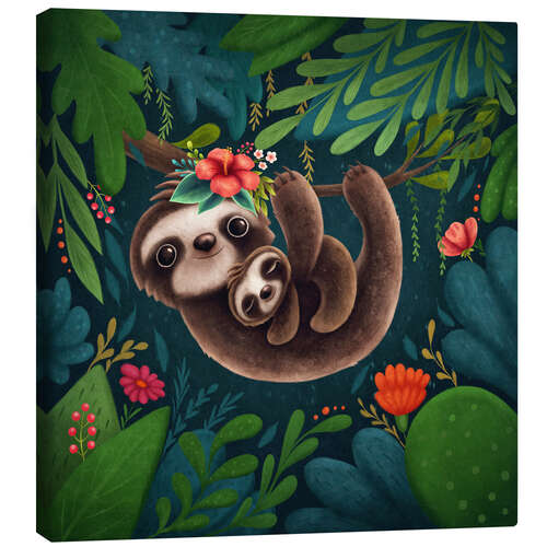 Canvas print Cute sloths