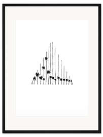 Gerahmter Kunstdruck Palmen Triangel