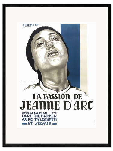 Kunsttryk i ramme La Passion de Jeanne d'Arc