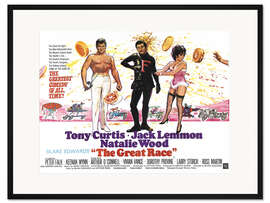 Gerahmter Kunstdruck Das große Rennen rund um die Welt (englisch)