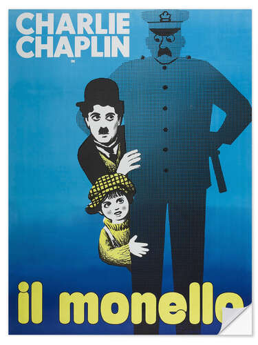 Selvklebende plakat Il monello (Småen, italiensk)