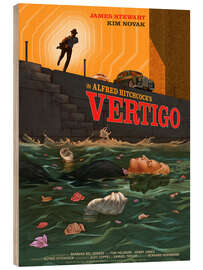 Print på træ Vertigo (En kvinde skygges)