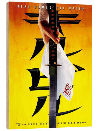 Tableau en bois Kill Bill, volume 1 (anglais)