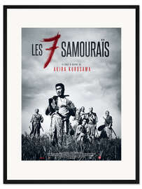Gerahmter Kunstdruck Die sieben Samurai (französisch)