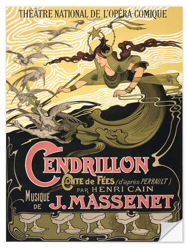 Selvklebende plakat Jules Massenet, Cinderella (French)